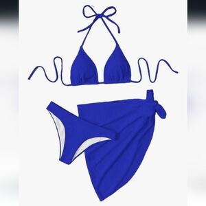 Blue Triangle Bikini Set